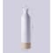 Uniquewise Cylinder Shaped Tall Spun Bamboo Floor Vase Glossy White Lacquer and Natural Bamboo Finish, Small QI003455WN.S - alternate 2